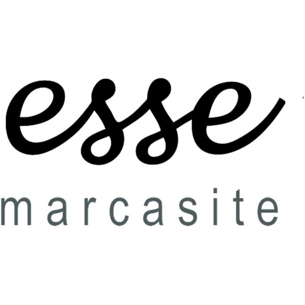 Esse Marcasite 스털링 실버 블랙 스피넬 Marcasite & 블랙 에나멜 아트 데코 목걸이