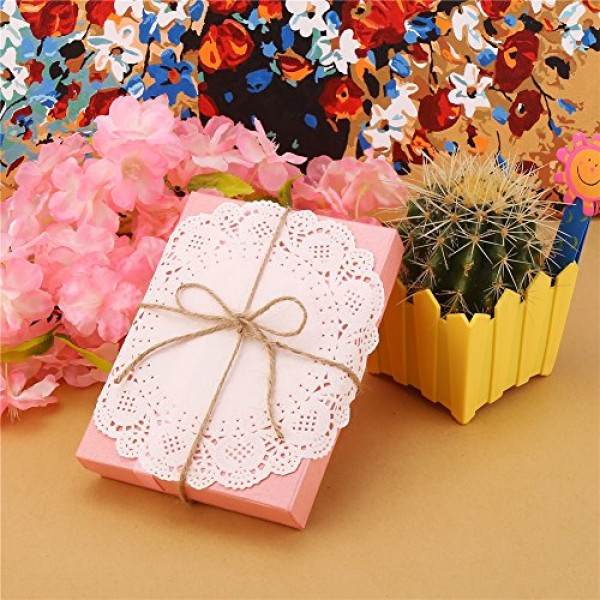 DECORA 6.5 인치 라운드 레이스 꽃 종이 Doilies 플레이스 매트 DIY 종이 공예/웨딩 장식 200pcs