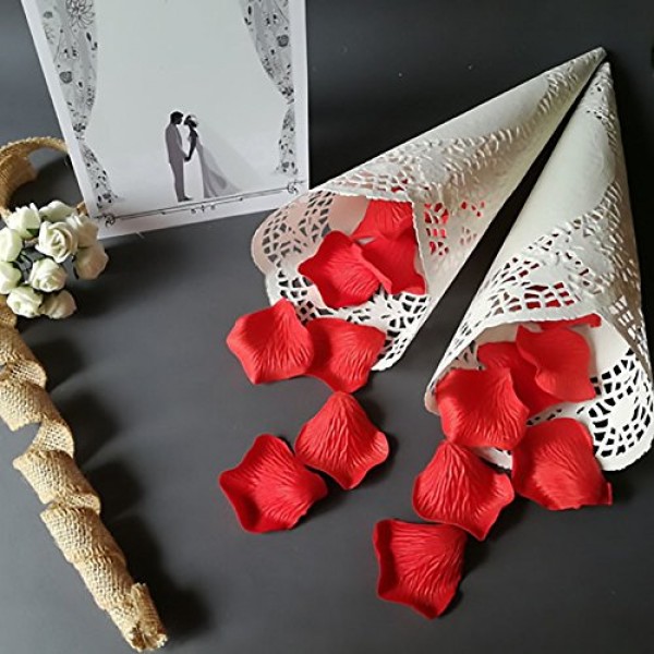 DECORA 6.5 인치 라운드 레이스 꽃 종이 Doilies 플레이스 매트 DIY 종이 공예/웨딩 장식 200pcs