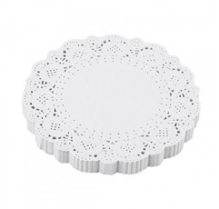 DECORA 6.5 인치 라운드 레이스 꽃 종이 Doilies 플레이스 매트 DIY 종이 공예/웨딩 장식 200pcs