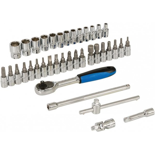 Silverline 633493 소켓 렌치 세트 1/4 드라이브 미터법 38pce 38pce 1 멀티