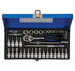 Silverline 633493 소켓 렌치 세트 1/4 드라이브 미터법 38pce 38pce 1 멀티
