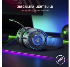 Razer Kraken V3 X - 유선 USB 게임용 헤드셋(경량 헤드폰, TriForce 40mm 드라이버, 카디오이드 HyperClear 마이크, 7.1 서라운드 사운드, RGB Chroma) 블랙 Kraken V3 X 블랙