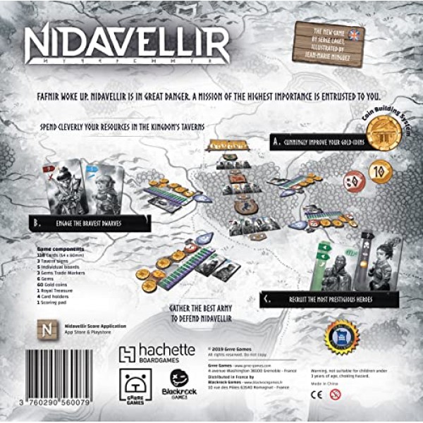 GRRRE GAMES Nidavellir 기본 게임 | 청소년과 성인을 위한 전략 게임 | 10세 이상 | 2명에서 5명 | 45 분