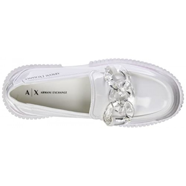 Armani Exchange 여성용 갑피, 투명 밑창, 컴포트 핏 로퍼