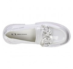 Armani Exchange 여성용 갑피, 투명 밑창, 컴포트 핏 로퍼