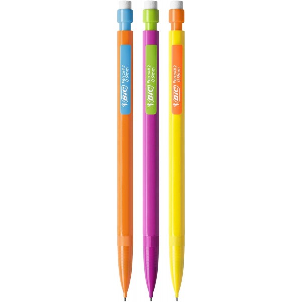 BIC 892271 샤프 펜슬 Matic STRONG, 0.9mm, HB, 모둠, 심 3개 포함, 12개들이 상자