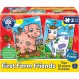 Orchard Toys First Farm Friends Jigsaw Puzzle, 12피스 교육용 퍼즐, 상자에 들어 있는 두 개의 퍼즐, 손과 눈의 협응력 개발 및 퍼즐 맞추기 및 세기, 1-20 농장에서 세는 법 배우기 