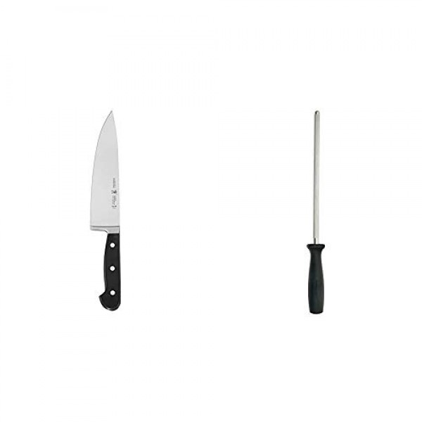 HENCKELS 스테이트먼트 면도칼 8인치 슬라이스 나이프 Fine Edge Pro 샤프닝 스틸, 9인치