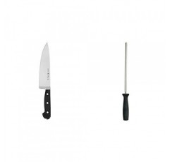 HENCKELS 스테이트먼트 면도칼 8인치 슬라이스 나이프 Fine Edge Pro 샤프닝 스틸, 9인치