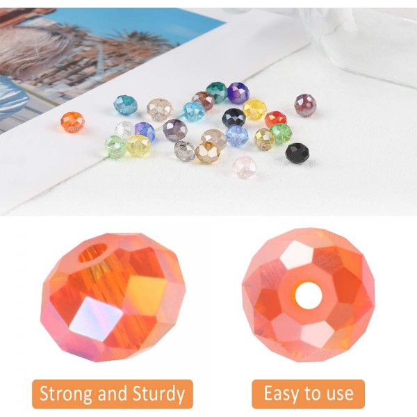 면 처리 된 유리 구슬 공예에 대 한 1200 Pcs 구슬 DIY 쥬얼리에 대 한 다채로운 구슬 저장 상자로 만드는 팔찌 만들기