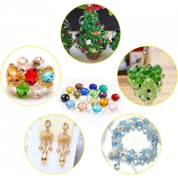 면 처리 된 유리 구슬 공예에 대 한 1200 Pcs 구슬 DIY 쥬얼리에 대 한 다채로운 구슬 저장 상자로 만드는 팔찌 만들기