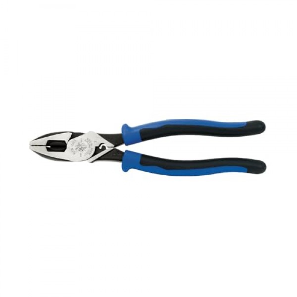 Klein Tools J2000-9NECRTP 사이드 커터 Linemans 플라이어(테이프 당김 및 와이어 압착 포함), 높은 레버리지, 9인치