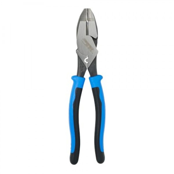 Klein Tools J2000-9NECRTP 사이드 커터 Linemans 플라이어(테이프 당김 및 와이어 압착 포함), 높은 레버리지, 9인치