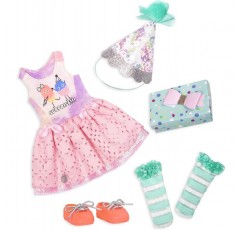 Glitter Girls GG50098Z Flower Battat – What a Surprise – 14인치 디럭스 생일 파티 인형 복장 – 3세 이상의 소녀를 위한 장난감, 의류 및 액세서리, 로즈
