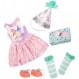 Glitter Girls GG50098Z Flower Battat – What a Surprise – 14인치 디럭스 생일 파티 인형 복장 – 3세 이상의 소녀를 위한 장난감, 의류 및 액세서리, 로즈