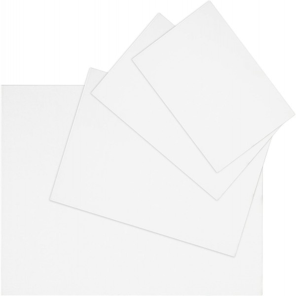 Belle Vous 28 Pcs 그림용 빈 캔버스 - 4가지 다른 크기 - 미리 늘어난 작은 캔버스 - 아크릴 페인팅, 유화, 스케치 및 드로잉용 캔버스