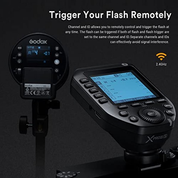 소니 카메라용 Godox XProII-S 무선 플래시 트리거, Xpro-S 업그레이드 버전, 1/8000s HSS TTL 변환-수동 TCM 기능 플래시 송신기 Sony A7IV A7C A7M4 A7R A7RIII와 호환 가능