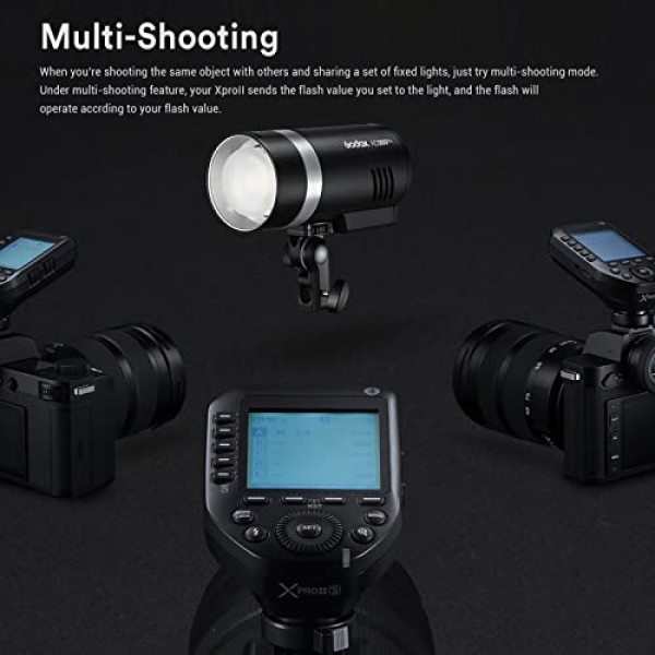 소니 카메라용 Godox XProII-S 무선 플래시 트리거, Xpro-S 업그레이드 버전, 1/8000s HSS TTL 변환-수동 TCM 기능 플래시 송신기 Sony A7IV A7C A7M4 A7R A7RIII와 호환 가능
