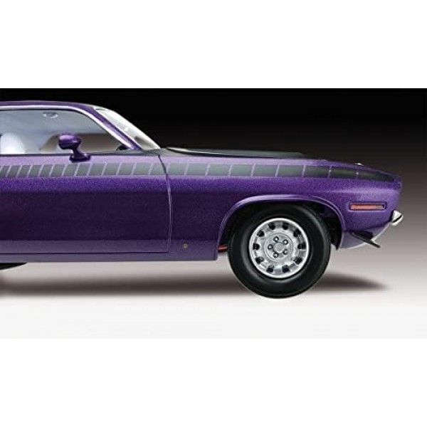 Revell REV-67664 모델 세트 1970 Plymouth AAR Cuda 모델 키트 + 액세서리, 1:25/19.1 cm, 1/72