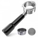 Breville Barista Express BES880, BES878, BES875, BES870, BES840, BES810 에스프레소 머신과 호환되는 54mm 바텀리스 포터필터 및 53.5mm 퍽 스크린(스테인리스 스틸 필터 바구니 포함)