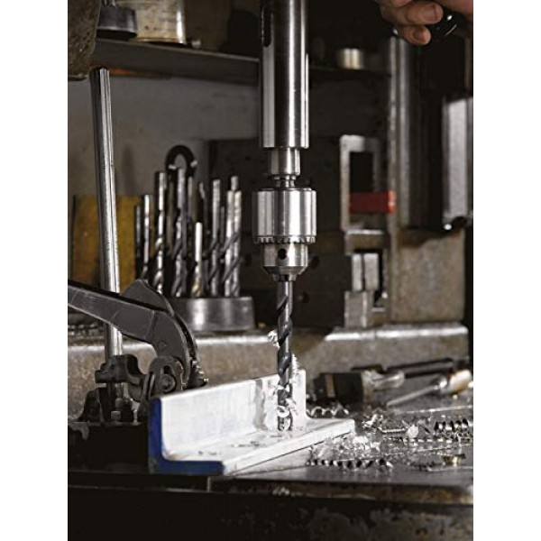 BOSCH BL14 14피스 모듬 세트 경량 금속, 목재, 플라스틱 응용 분야용 3플랫 생크 흑색 산화물 드릴 비트