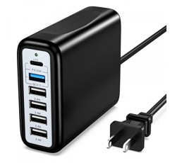 USB C 충전 스테이션 100W 벽면 충전기 PD&QC3.0 고속 충전 블록 스트립 전원 허브 데스크 충전기 도크 iPhone iPad 노트북 MacBook 및 기타 C용 급속 충전 허브