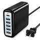 USB C 충전 스테이션 100W 벽면 충전기 PD&QC3.0 고속 충전 블록 스트립 전원 허브 데스크 충전기 도크 iPhone iPad 노트북 MacBook 및 기타 C용 급속 충전 허브