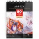 ARTEZA 드로잉 페이퍼 패드, 9 x 12인치, 1팩, 80페이지, 나선형 제본 스케치북, 내구성이 뛰어난 80파운드 종이 시트가 포함된 드로잉 저널, 학생 및 성인을 위한 미술 용품