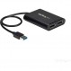 StarTech.com USB 3.0 - 듀얼 DisplayPort 어댑터 4K 60Hz, DisplayLink 인증, 외부 그래픽 카드가 있는 비디오 컨버터 - Mac 및 PC(USB32DP24K60) 단일
