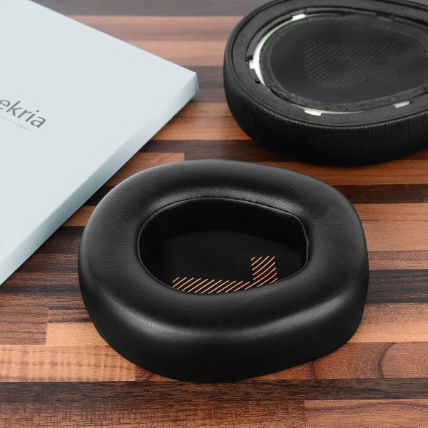 JBL Quantum ONE 무선 헤드폰 이어패드, 헤드셋 이어패드 수리 부품(검은색)용 Geekria QuickFit 단백질 가죽 교체용 이어패드