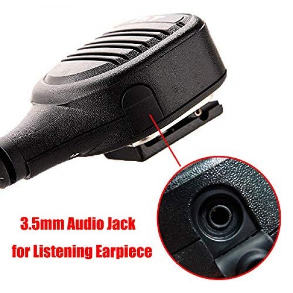 MD-380/UV380 UV8000D/E,Baofeng,AnyTone,Kenwood DMR/아날로그 햄 라디오(어쿠스틱 튜브 이어폰 포함)용 TYT IP54 방수 숄더 원격 스피커 마이크