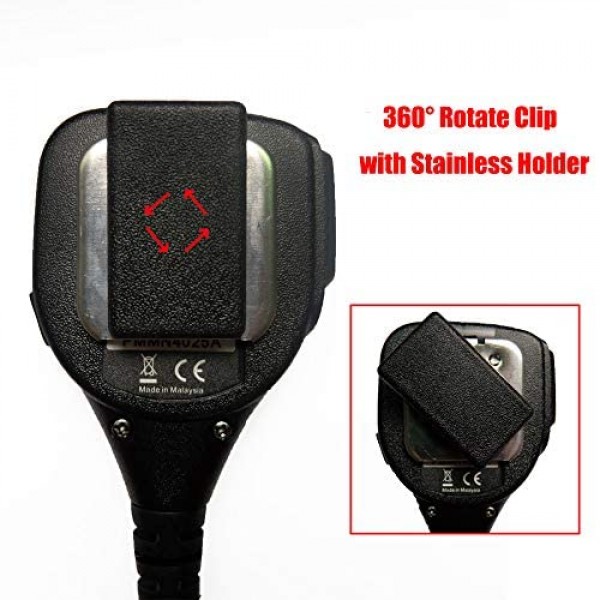 MD-380/UV380 UV8000D/E,Baofeng,AnyTone,Kenwood DMR/아날로그 햄 라디오(어쿠스틱 튜브 이어폰 포함)용 TYT IP54 방수 숄더 원격 스피커 마이크