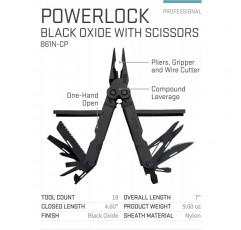 SOG 4004837-SSI PowerLock EOD Black Oxide 18 Piece Multi Tool - multi, N/A