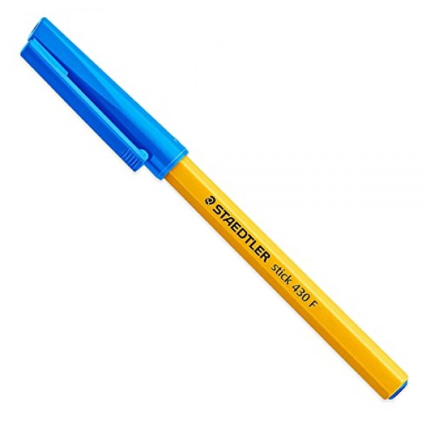Staedtler Fine 0.3mm 430 스틱 볼펜 필기용 펜 스무스 - 파란색 잉크 - 3개 팩