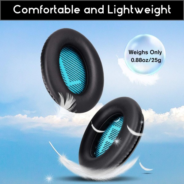 Bose Quiet Comfort 15 QC15 QC25 QC35 Ae2 Ae2i Ae2w 교체용 이어 패드 및 내부 폼 매트(1 쌍 검정색)용 BIGLE 이어 패드 Bose QC 25