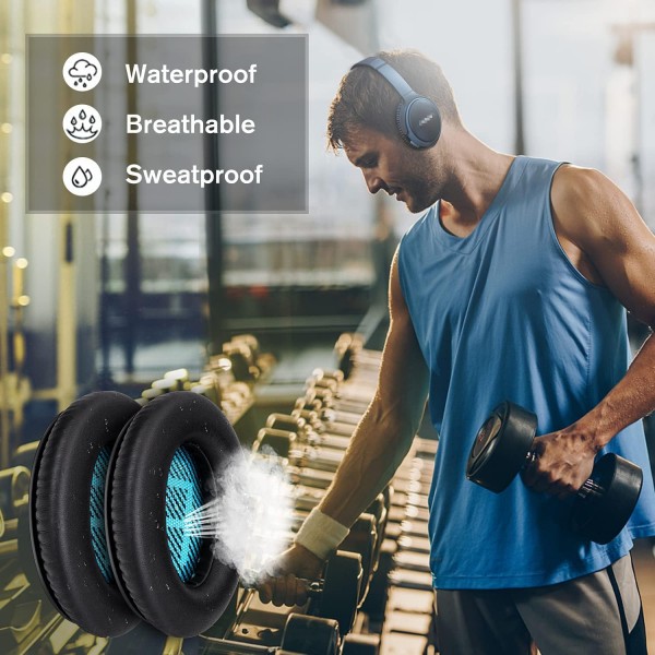 Bose Quiet Comfort 15 QC15 QC25 QC35 Ae2 Ae2i Ae2w 교체용 이어 패드 및 내부 폼 매트(1 쌍 검정색)용 BIGLE 이어 패드 Bose QC 25