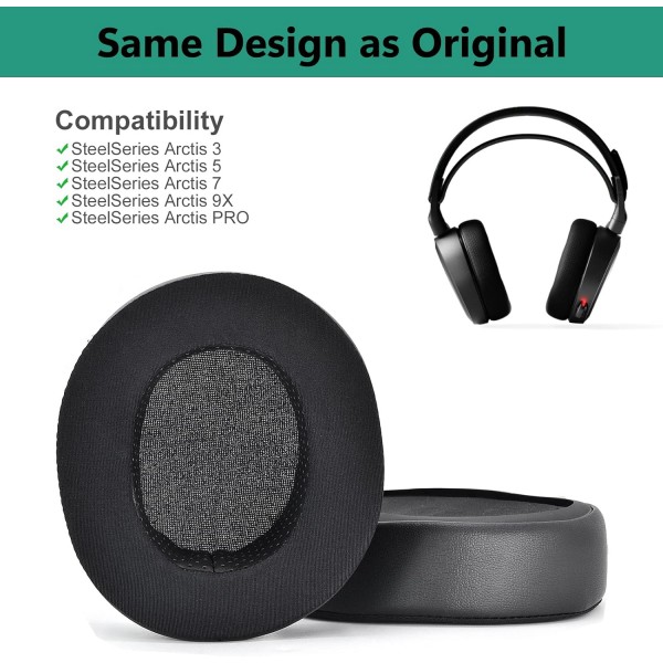 SteelSeries Arctis 3 Arctis 5 Arctis 7 Arctis 9X Arctis Pro 헤드폰(냉각 젤)과 호환되는 Yizhet 1 쌍 냉각 젤 교체용 이어 패드