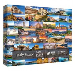 이탈리아 퍼즐 1000피스 성인용, 로마 베니스 친퀘테레 여행 퍼즐 유럽, 유럽 풍경 자연 직소 퍼즐 풍경【27.5 x 19.7 in】