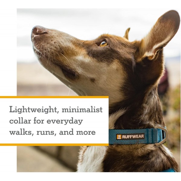 RUFFWEAR Hi & Light Dog Collar, 초강력 및 경량, 강력한 Tubelok 웨빙, 알루미늄 가죽 끈 부착 링 및 버클, 세련된 칼라, Blue Dusk (XS, 23-28cm) 9