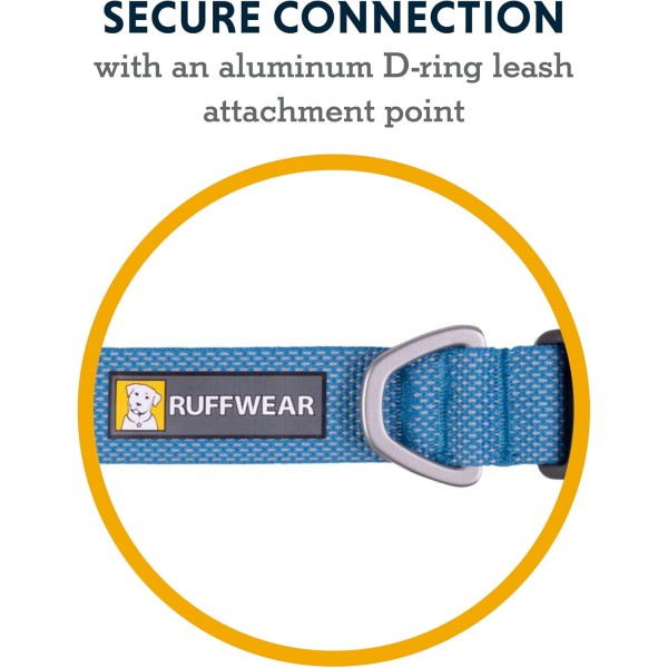 RUFFWEAR Hi & Light Dog Collar, 초강력 및 경량, 강력한 Tubelok 웨빙, 알루미늄 가죽 끈 부착 링 및 버클, 세련된 칼라, Blue Dusk (XS, 23-28cm) 9