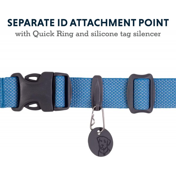 RUFFWEAR Hi & Light Dog Collar, 초강력 및 경량, 강력한 Tubelok 웨빙, 알루미늄 가죽 끈 부착 링 및 버클, 세련된 칼라, Blue Dusk (XS, 23-28cm) 9