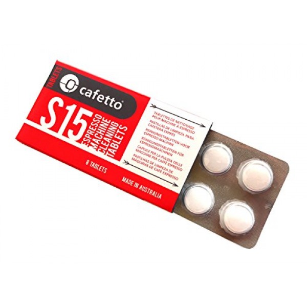 Cafetto S15 고성능 에스프레소 머신 청소 정제(8정 블리스 터)