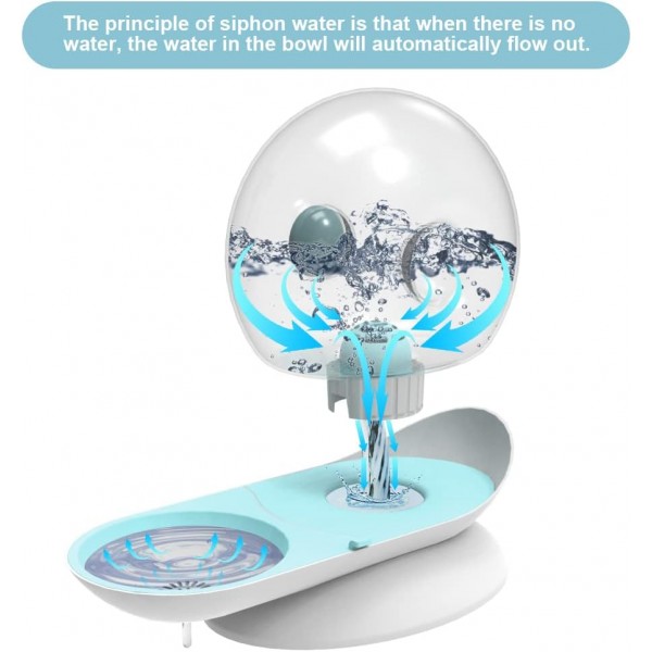 YATOSEEN 물 디스펜서 고양이 전기 없음 애완 동물 물 디스펜서, 개와 고양이를 위한 자동 물 디스펜서 스테이션, 2.8L 자동 애완 동물 물 디스펜서 보유