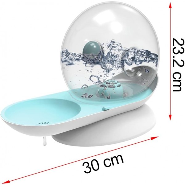 YATOSEEN 물 디스펜서 고양이 전기 없음 애완 동물 물 디스펜서, 개와 고양이를 위한 자동 물 디스펜서 스테이션, 2.8L 자동 애완 동물 물 디스펜서 보유