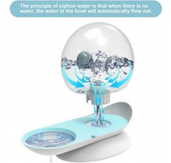 YATOSEEN 물 디스펜서 고양이 전기 없음 애완 동물 물 디스펜서, 개와 고양이를 위한 자동 물 디스펜서 스테이션, 2.8L 자동 애완 동물 물 디스펜서 보유