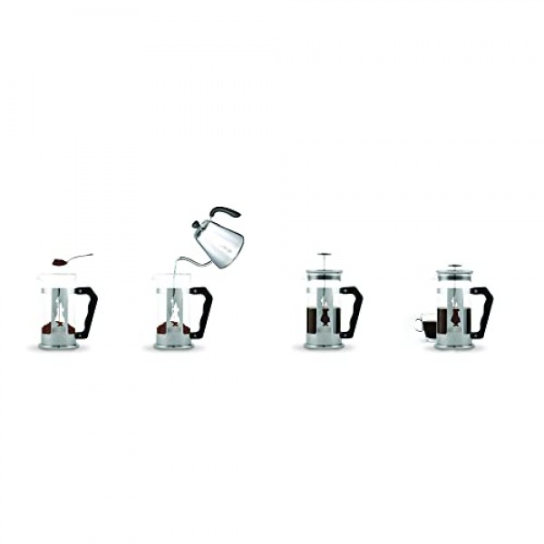 Bialetti Preziosa 프렌치 프레스 커피 메이커, 600 ml, 스틸