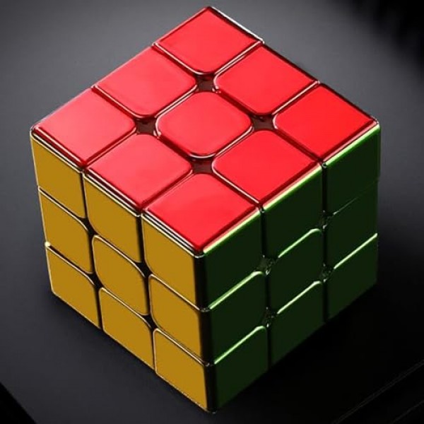 BroMoCube ShenShou Legend 3x3 메탈릭 스피드 큐브 스티커 없는 메탈릭 미러 반사 큐브(Matallic)