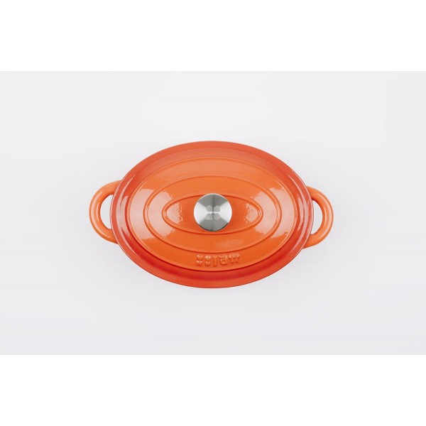 Lätt Home Orange Collection Cocotte 주철, 에나멜 처리, 모든 열원(타원형, 29cm, 3.85l) 타원형, 29cm, 3.85l