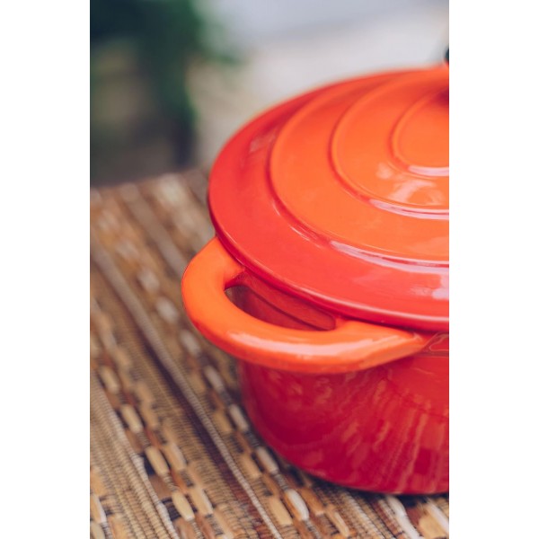 Lätt Home Orange Collection Cocotte 주철, 에나멜 처리, 모든 열원(타원형, 29cm, 3.85l) 타원형, 29cm, 3.85l